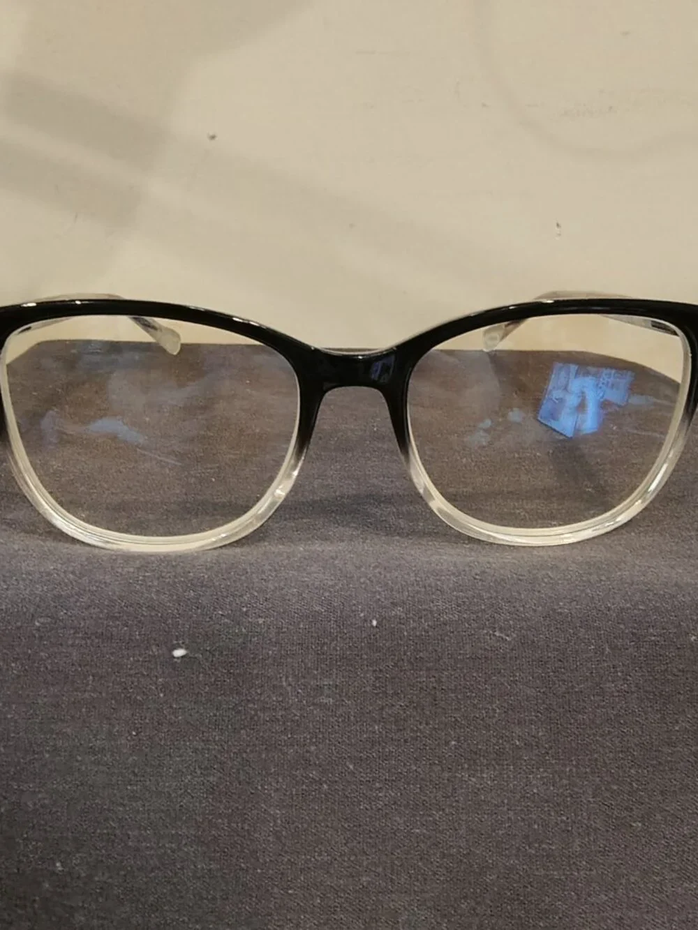 Vera Bradley Ellisa Eyeglasses Bloom Boom BBO Black Clear Ombre Frames +0.00